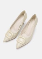 ⁦حذاء كعب نسائي جلد⁩ - الصورة ⁦2⁩