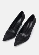 ⁦حذاء كعب نسائي بنسيج مموج⁩ - الصورة ⁦2⁩