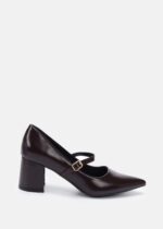 Women Leather Heels Shoes