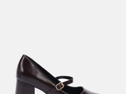 حذاء كعب نسائي جلد