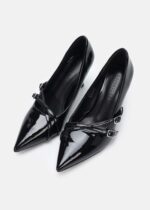 ⁦حذاء كعب نسائي جلد لامع⁩ - الصورة ⁦2⁩