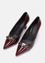 Women Leather Heels Shoes - Image 2