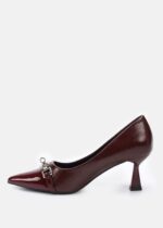 Women Leather Heels Shoes - Image 5