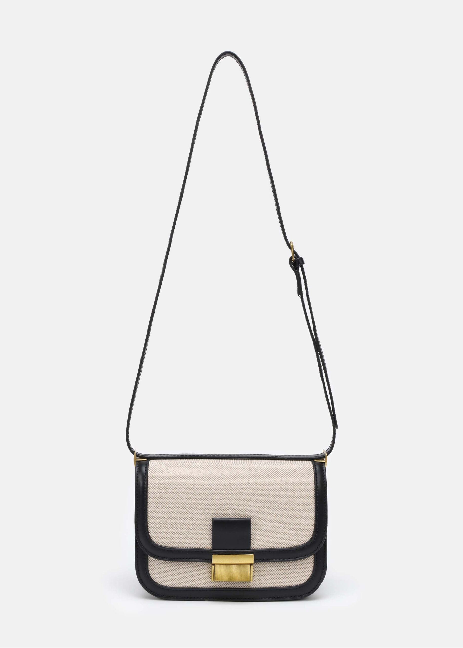 6225214012101-a Women Leather and Fabric Bag - Image 1