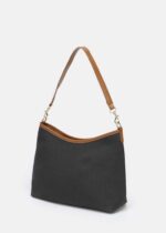 Women Leather and Fabric Bag - Image 3