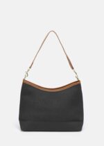 Women Leather and Fabric Bag - Image 4