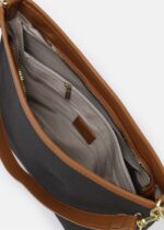 Women Leather and Fabric Bag - Image 5