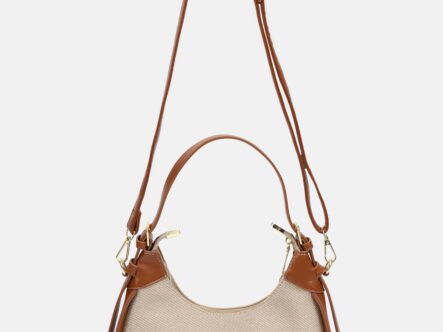 حقيبة نسائي جلد ونسيج