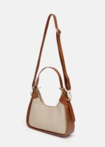 ⁦حقيبة نسائي جلد ونسيج⁩ - الصورة ⁦2⁩