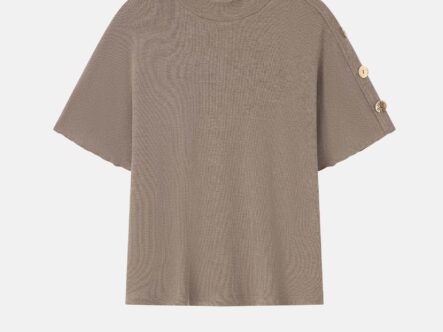 Women Striped Fabric T-Shirt