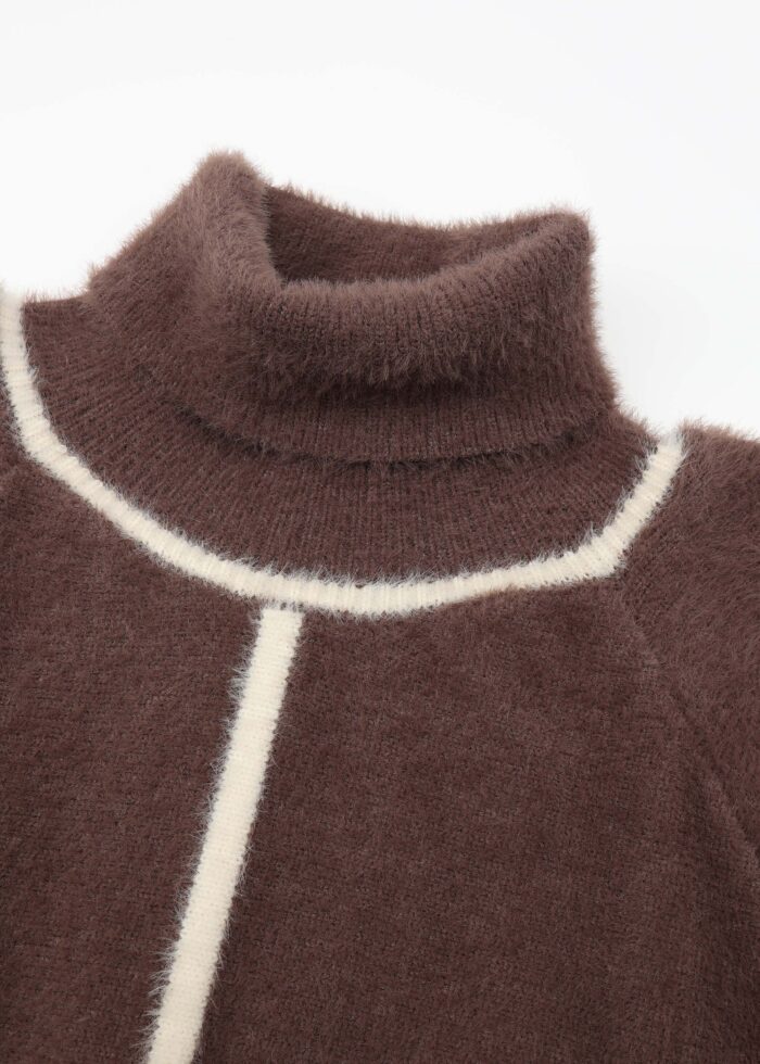 Women Hairy Knitted Blouse - Image 2