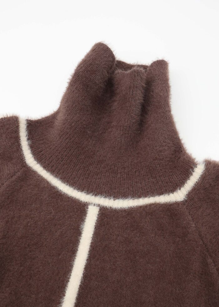 Women Hairy Knitted Blouse - Image 3