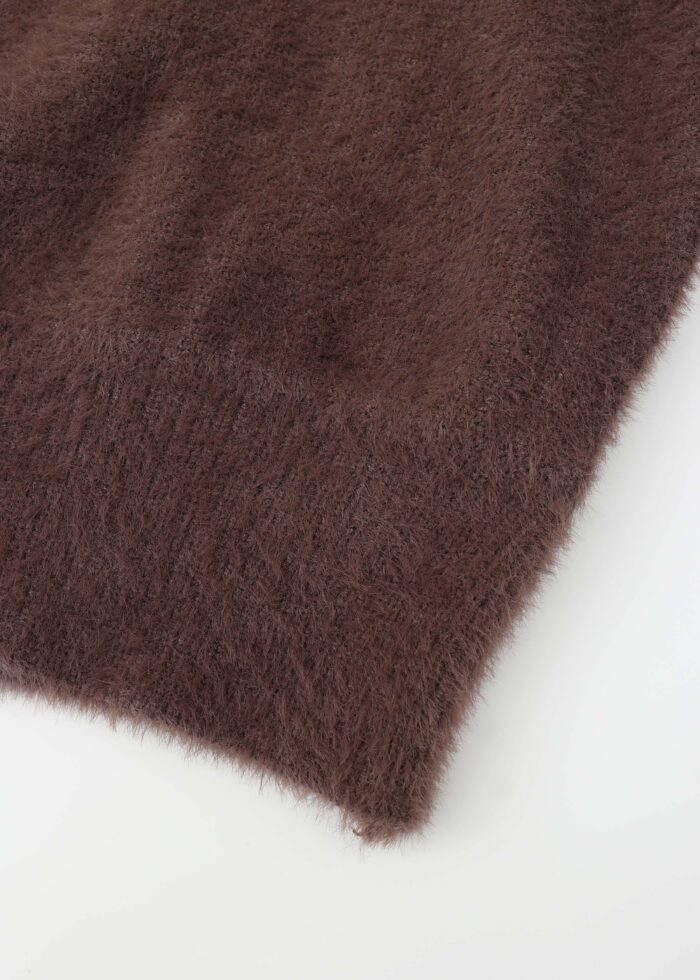 Women Hairy Knitted Blouse - Image 4