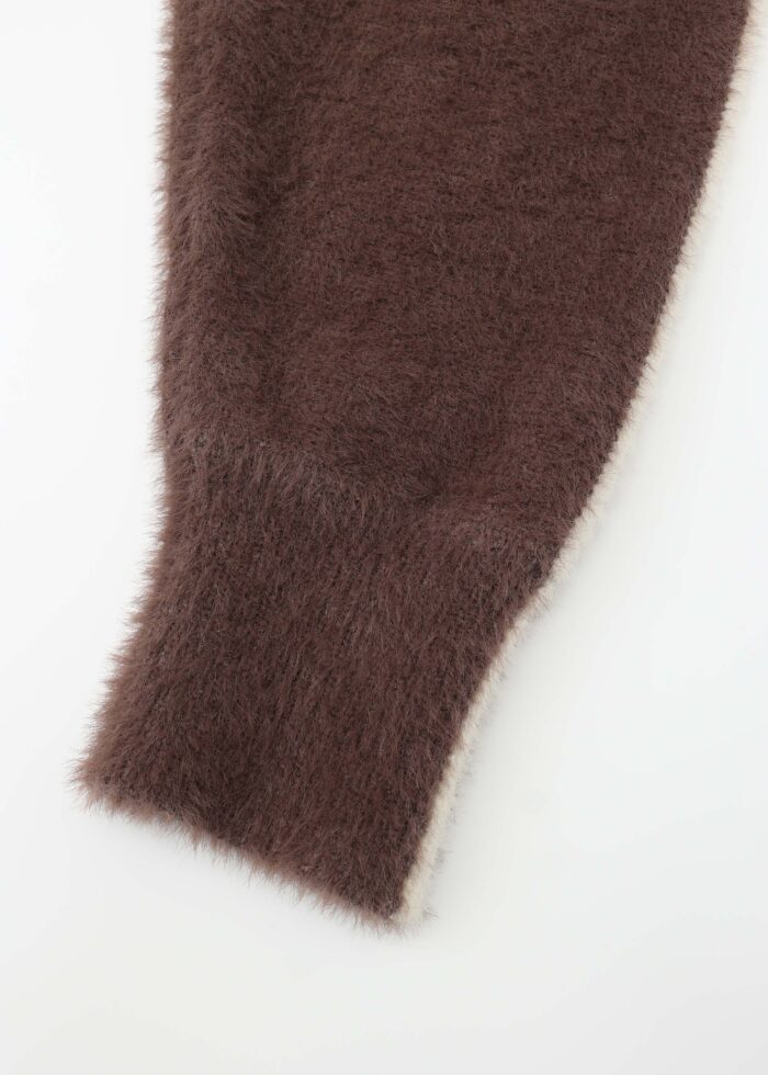 Women Hairy Knitted Blouse - Image 6