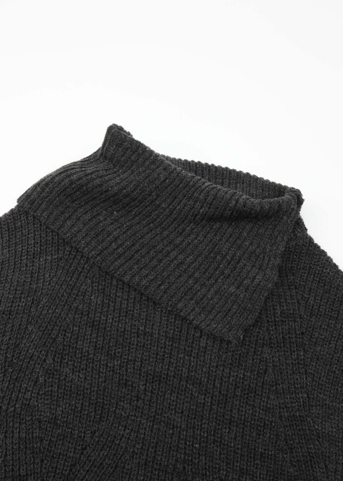 Women Knitted Striped Blouse - Image 2