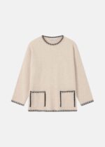 Women Knitted Plain Blouse