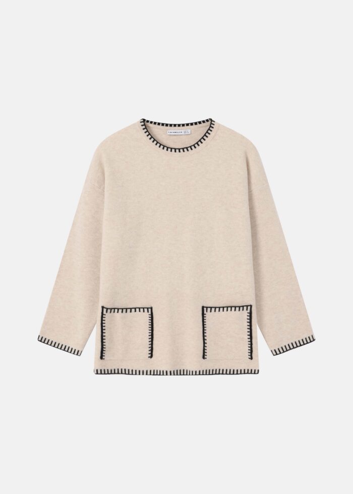 Women Knitted Plain Blouse - Image 1