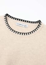 Women Knitted Plain Blouse - Image 2