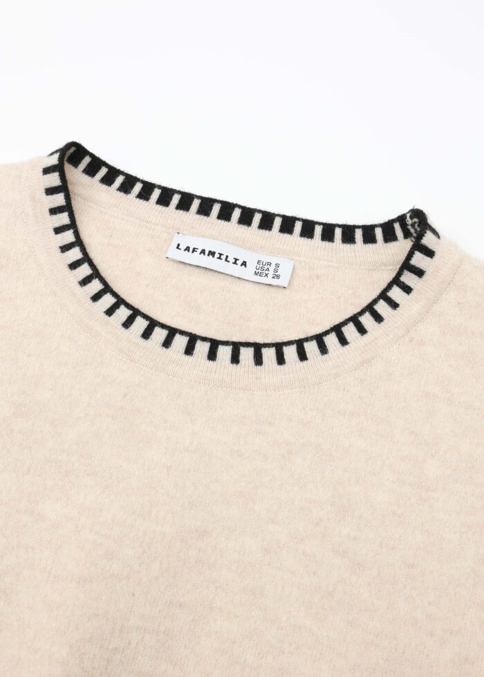 Women Knitted Plain Blouse - Image 2