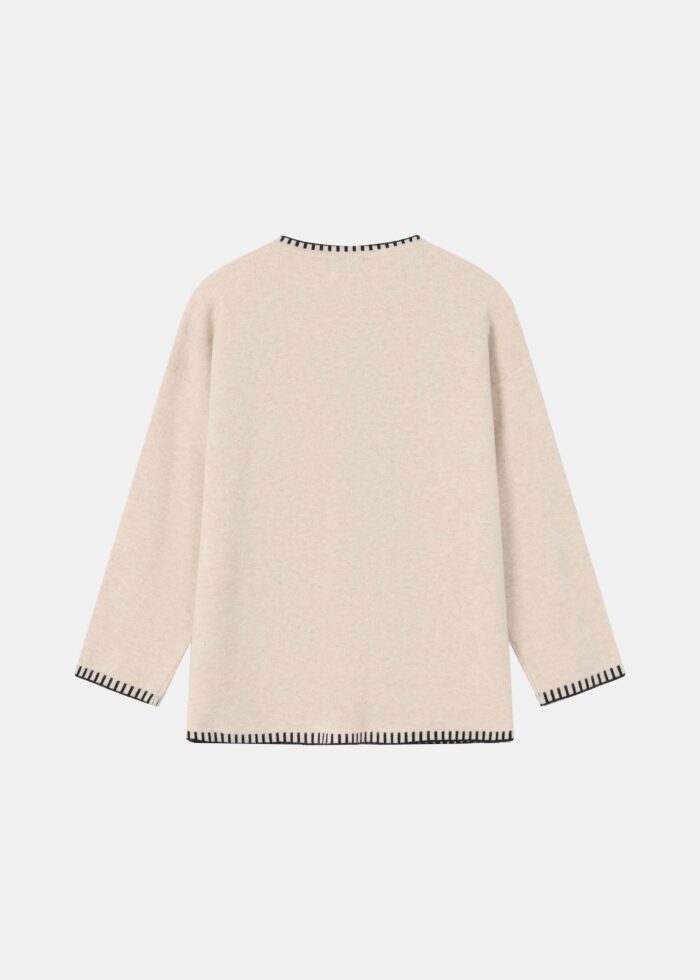 Women Knitted Plain Blouse - Image 7