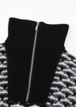 Women Hairy Knitted Patterned Blouse - Image 2