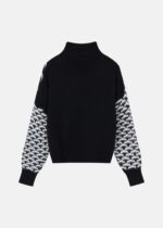 Women Hairy Knitted Patterned Blouse - Image 8
