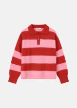 Women Knitted Striped Blouse