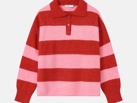 Women Knitted Striped Blouse