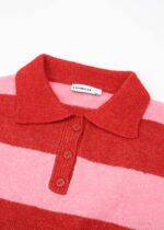Women Knitted Striped Blouse - Image 2