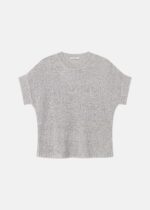 Women Knitted Glittery Fabric Blouse