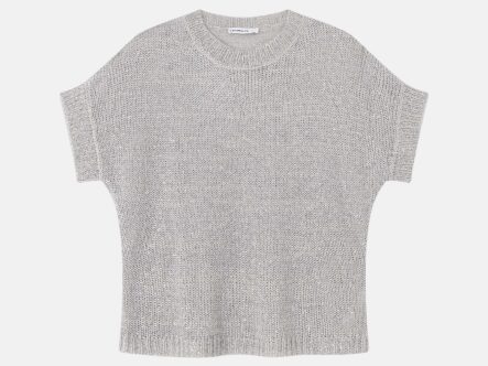 Women Knitted Glittery Fabric Blouse