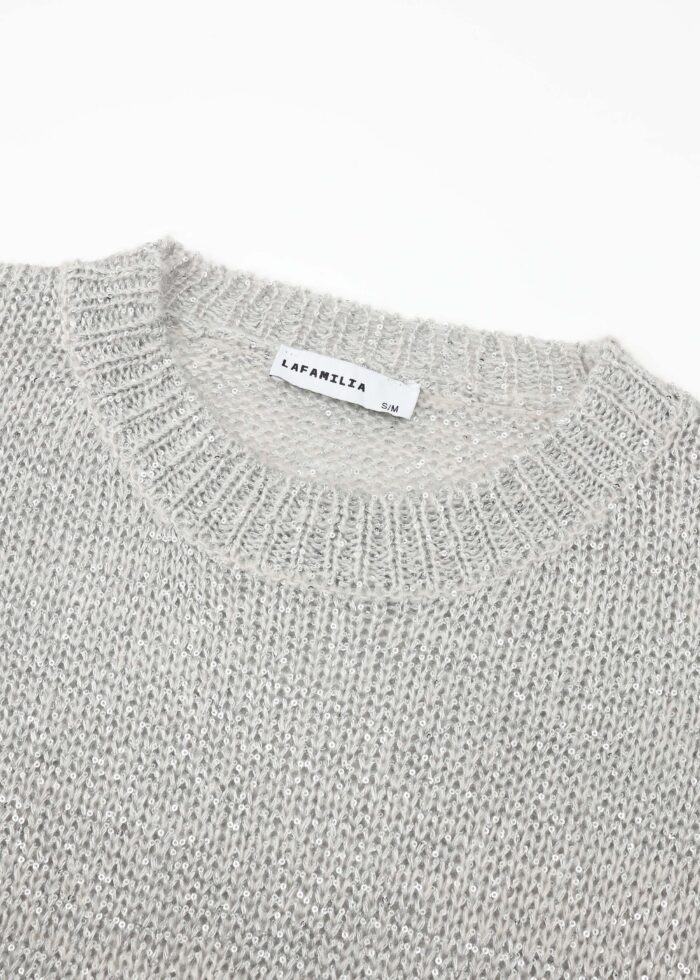 Women Knitted Glittery Fabric Blouse - Image 2