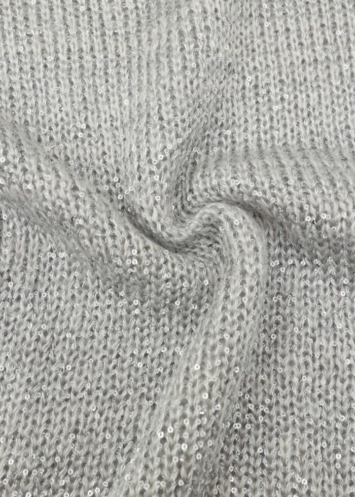 Women Knitted Glittery Fabric Blouse - Image 4