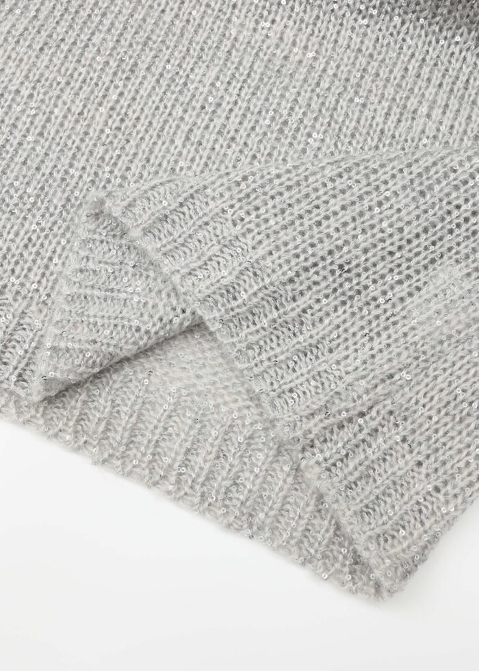 Women Knitted Glittery Fabric Blouse - Image 5