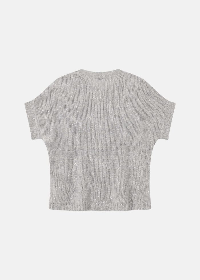 Women Knitted Glittery Fabric Blouse - Image 7
