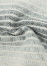 Women Hairy Knitted Striped Blouse - Image 4