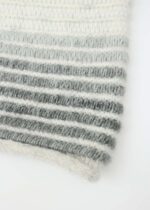 Women Hairy Knitted Striped Blouse - Image 5
