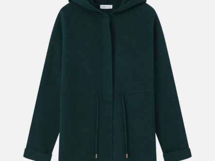 Women Knitted Plain Long Jacket