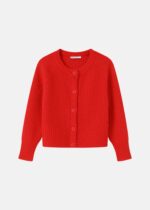 جاكيت نسائي بنسيج محبوك مخطط