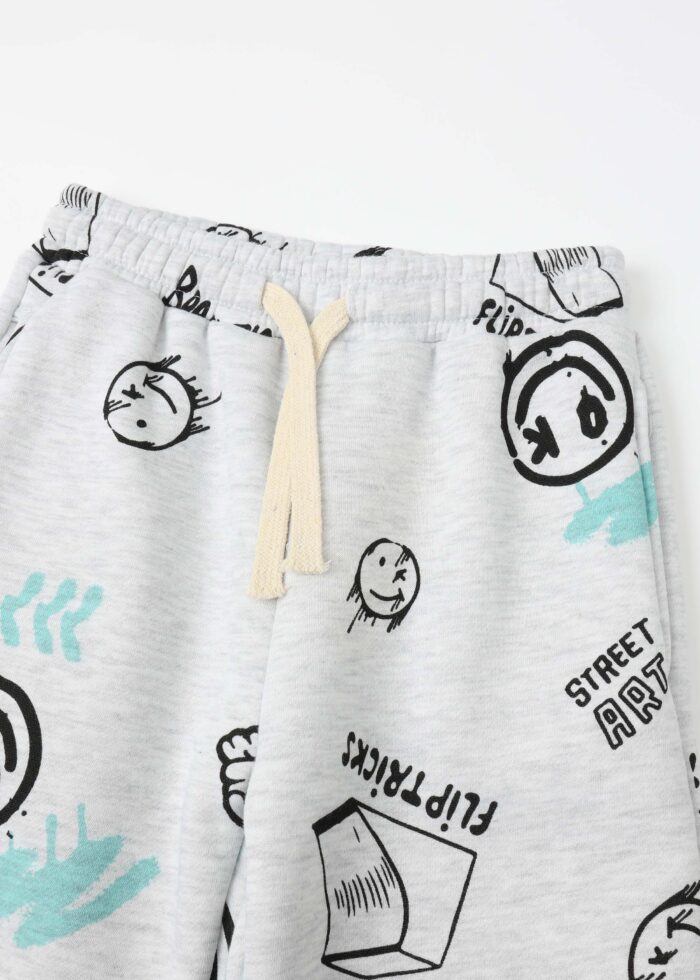 Kids Boy Drawings Printed Sport Trouser - Image 2