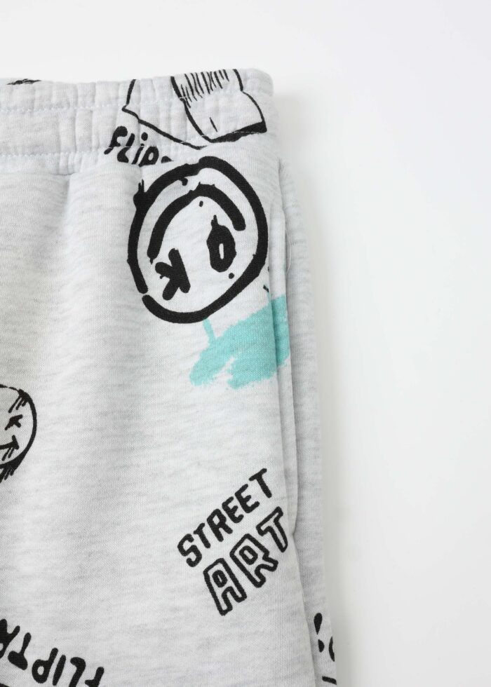 Kids Boy Drawings Printed Sport Trouser - Image 3