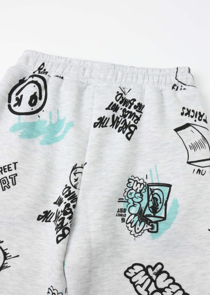Kids Boy Drawings Printed Sport Trouser - Image 5
