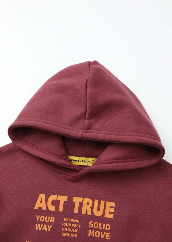 ⁦Kids Boy "Act True" Hoodie⁩ - الصورة ⁦2⁩