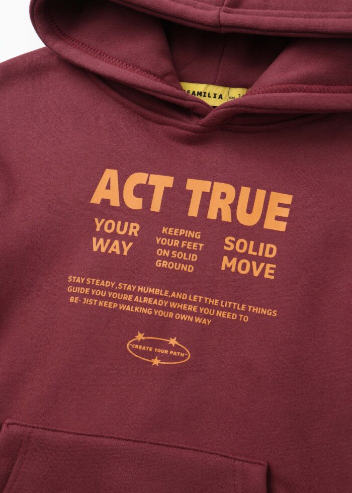 ⁦Kids Boy "Act True" Hoodie⁩ - الصورة ⁦3⁩