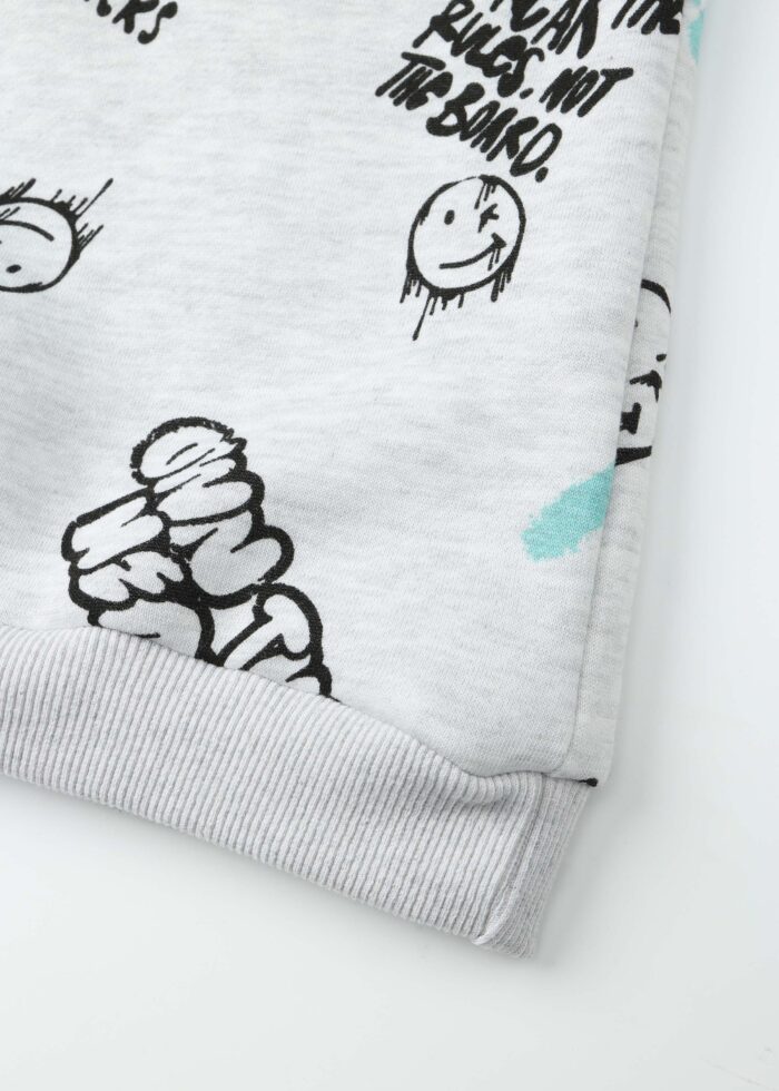 ⁦Kids Boy Drawings Printed Hoodie⁩ - الصورة ⁦3⁩