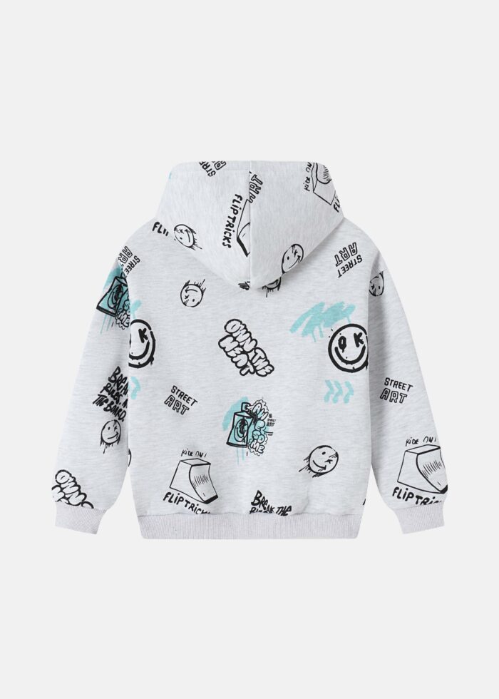 ⁦Kids Boy Drawings Printed Hoodie⁩ - الصورة ⁦7⁩