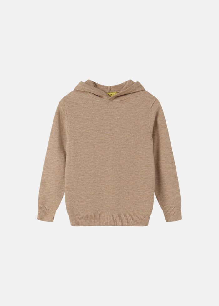 Kids Boy Knitted Plain Hoodie - Image 1
