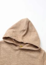 Kids Boy Knitted Plain Hoodie - Image 2