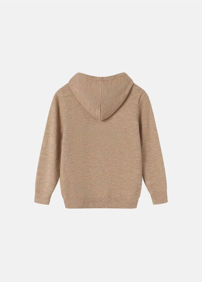 Kids Boy Knitted Plain Hoodie - Image 7
