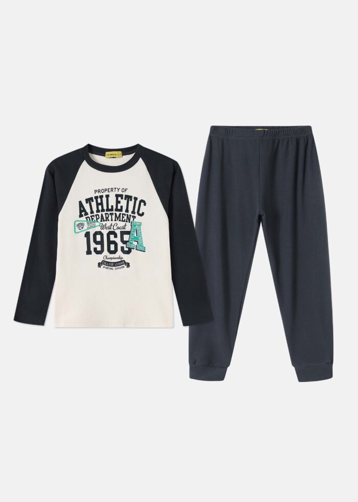 ⁦Kids Boy "Athletic Department" Two-Pieces Pajama⁩ - الصورة ⁦1⁩
